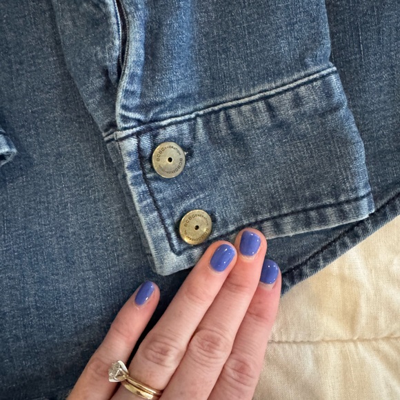 BCBGeneration - S - Blue Denim Button Down Shirt Jacket - Picture 6 of 6